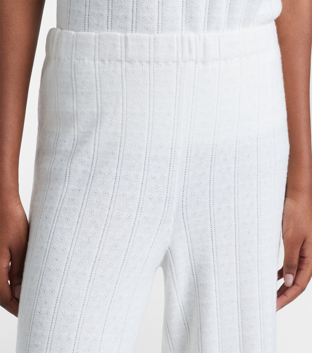 Shannen cotton and cashmere wide-leg pants | Lisa Yang