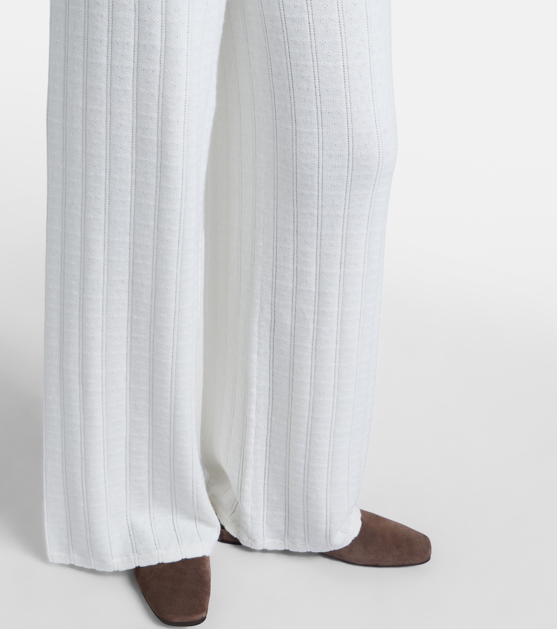 Shannen cotton and cashmere wide-leg pants | Lisa Yang