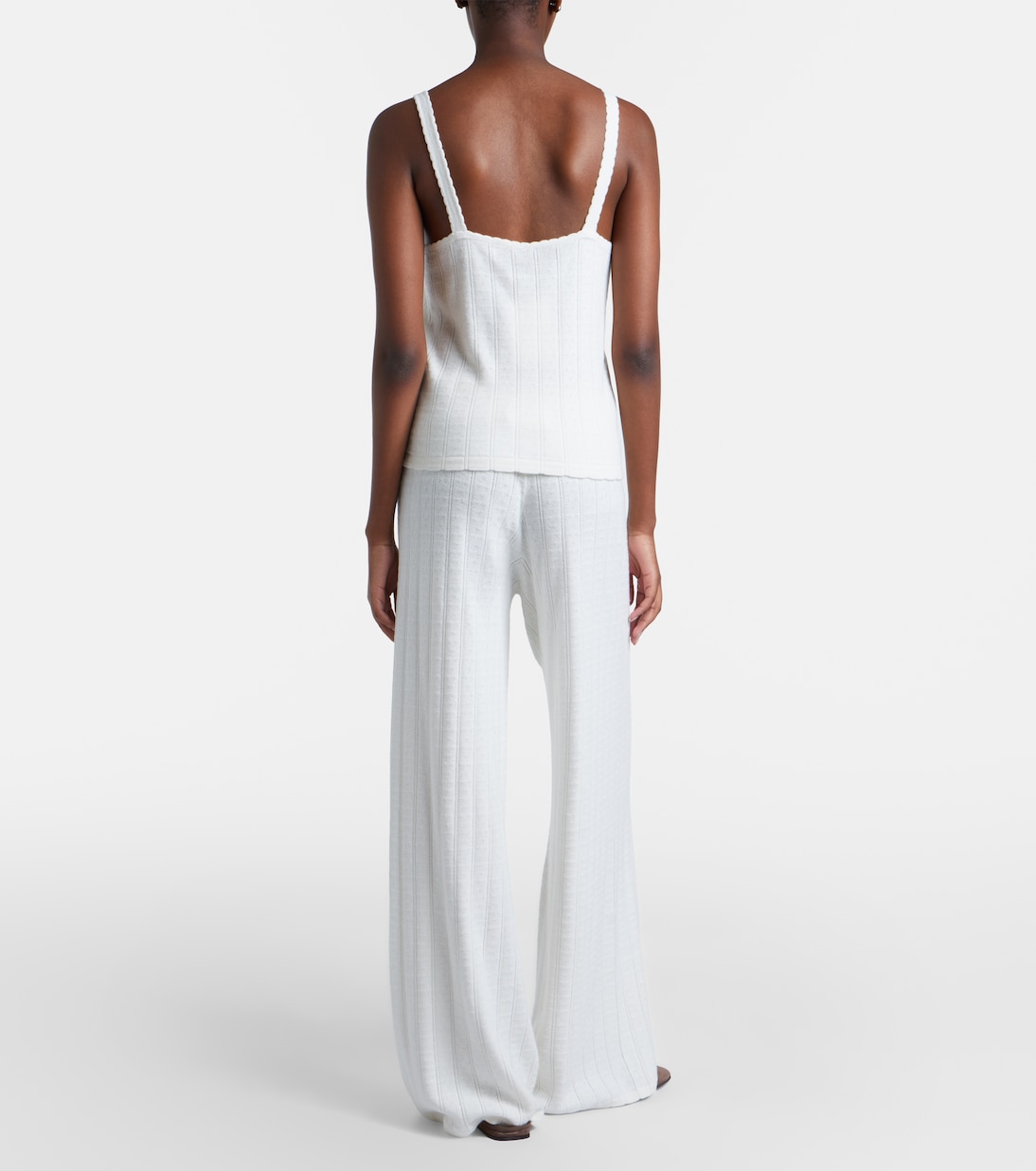 Shannen cotton and cashmere wide-leg pants | Lisa Yang