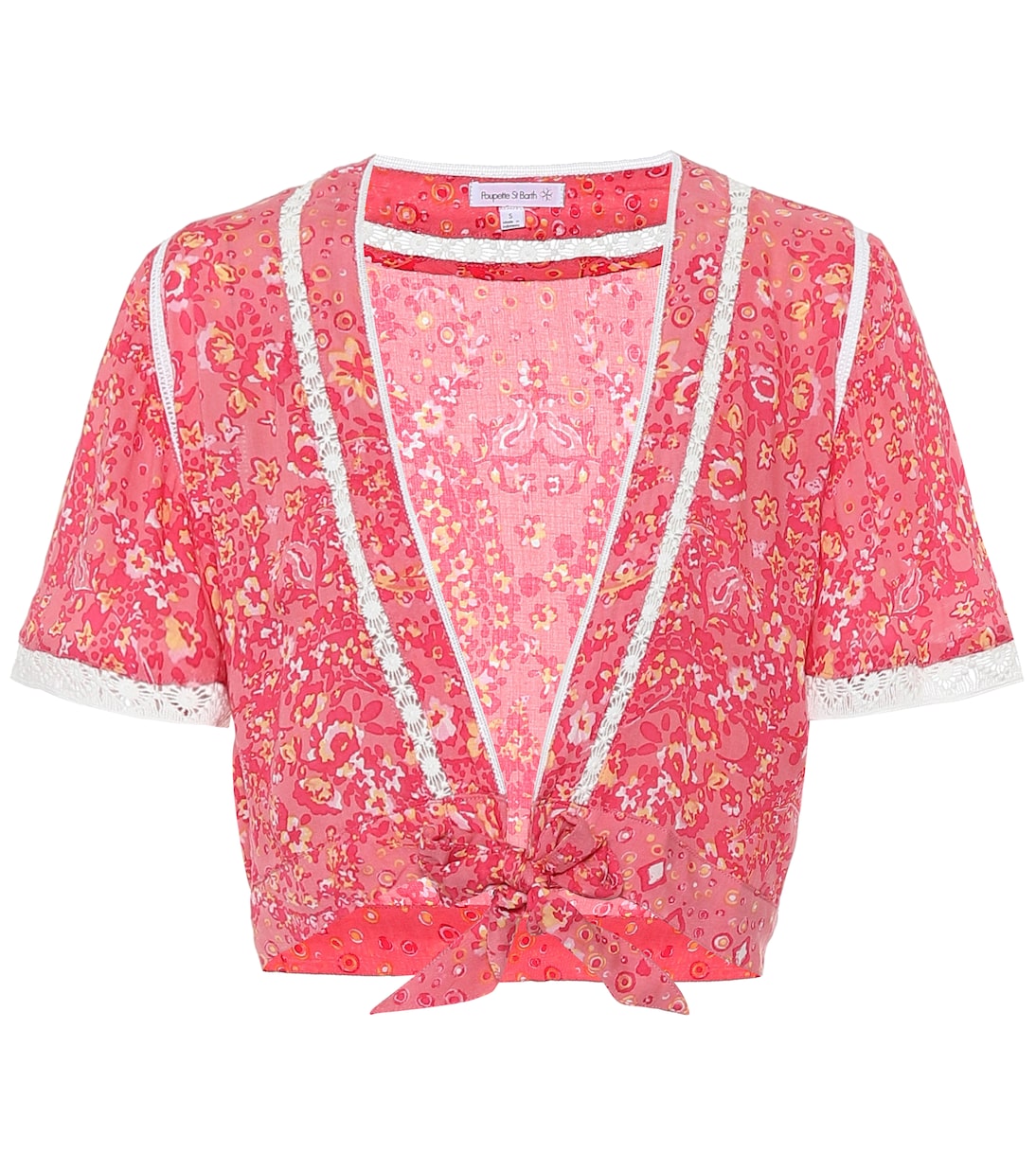 Bedrucktes Cropped-Top Jena | Poupette St Barth