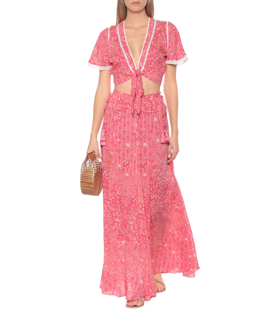 Bedrucktes Cropped-Top Jena | Poupette St Barth