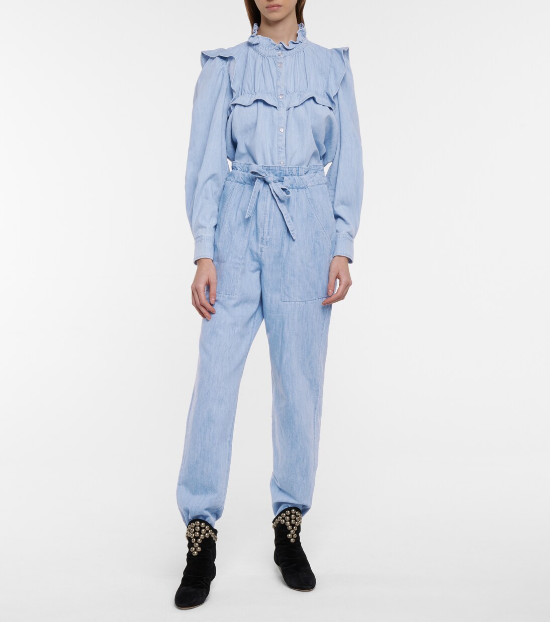 Jean paper bag Muardo à taille haute | Marant Etoile