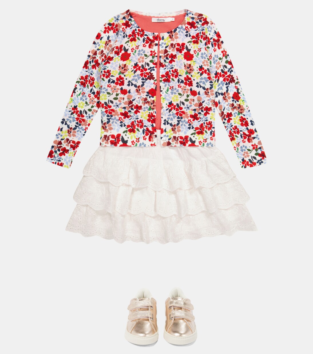 Floral cotton cardigan | Bonpoint