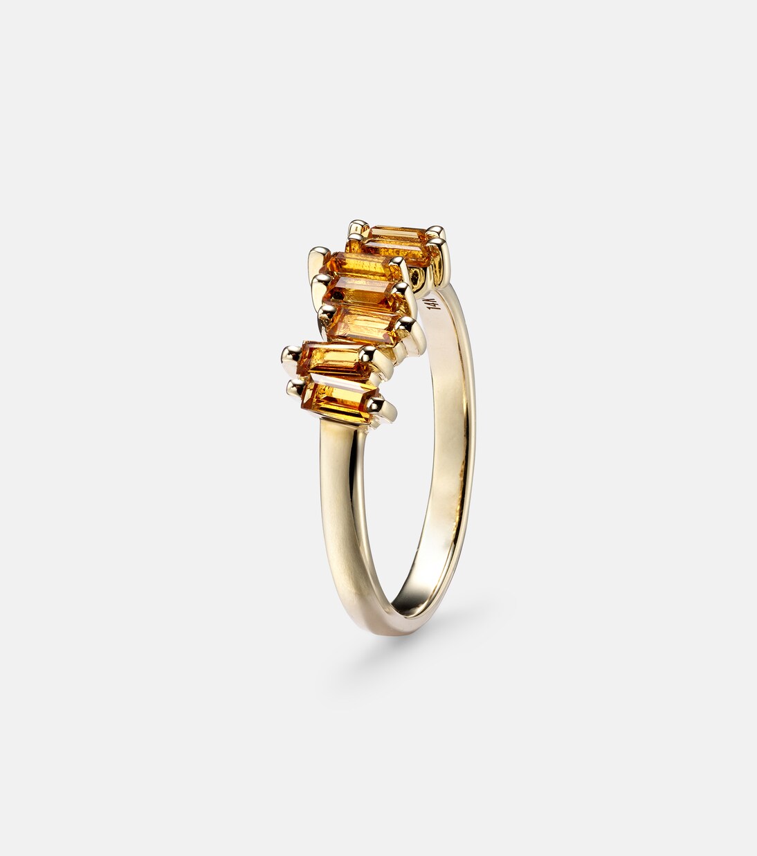 14kt gold ring with citrine quartz | Suzanne Kalan