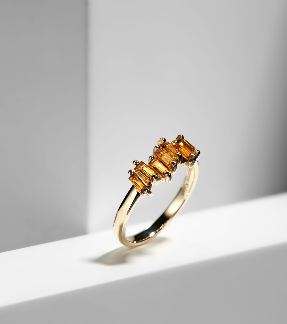 14kt gold ring with citrine quartz | Suzanne Kalan