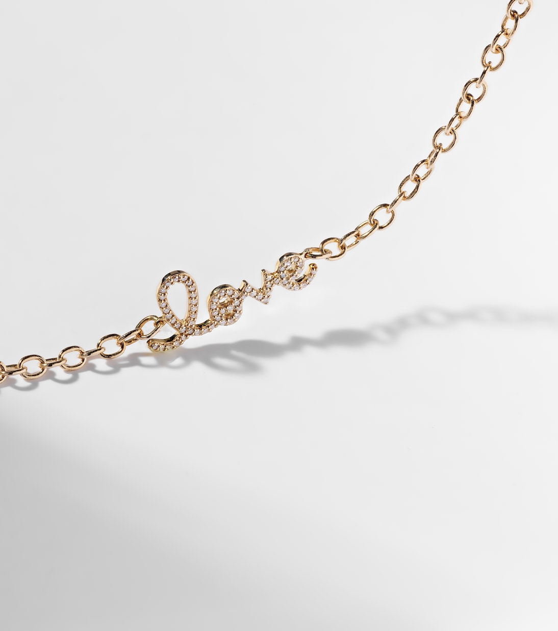 Love 14kt yellow gold and diamonds chainlink bracelet | Sydney Evan