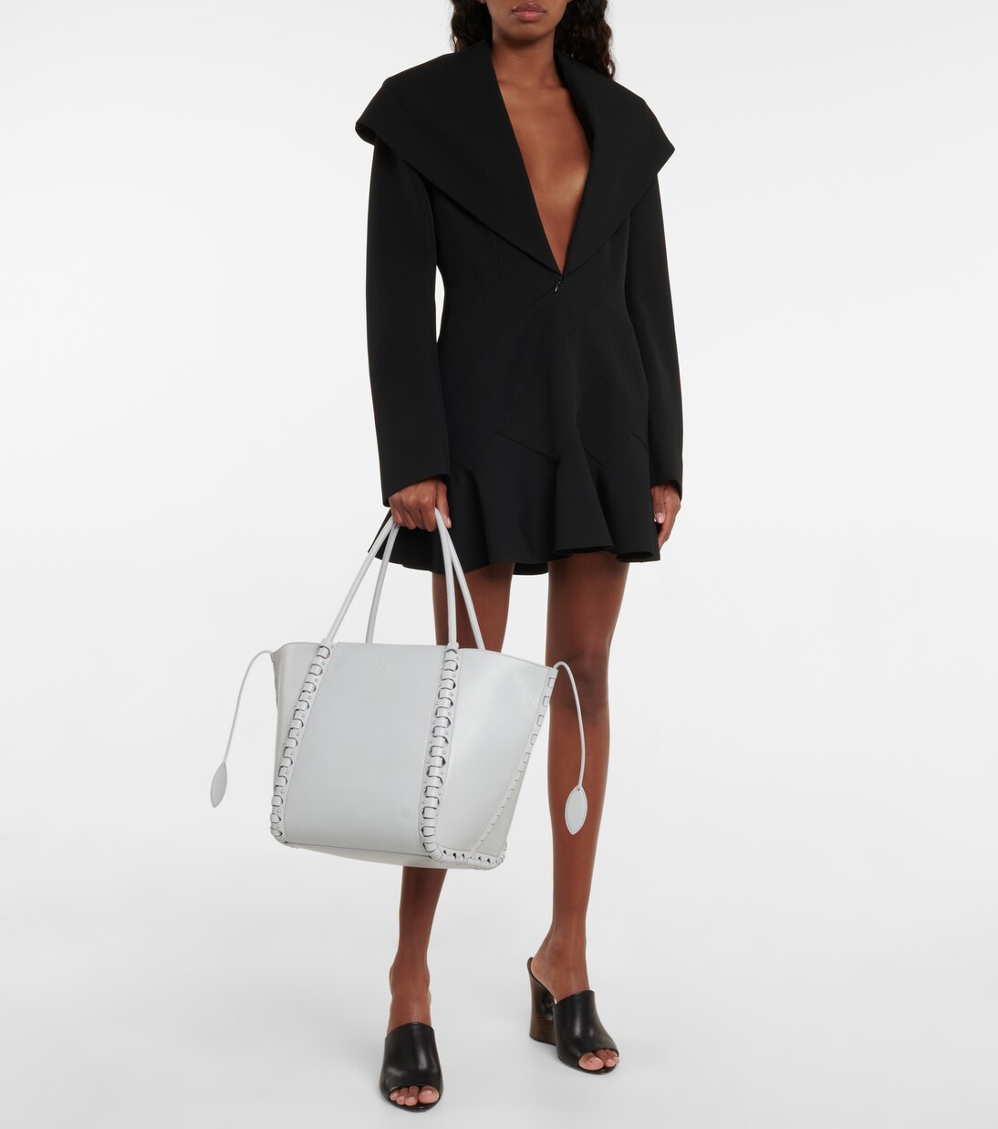 Vestido corto de lana con capucha | Alaïa