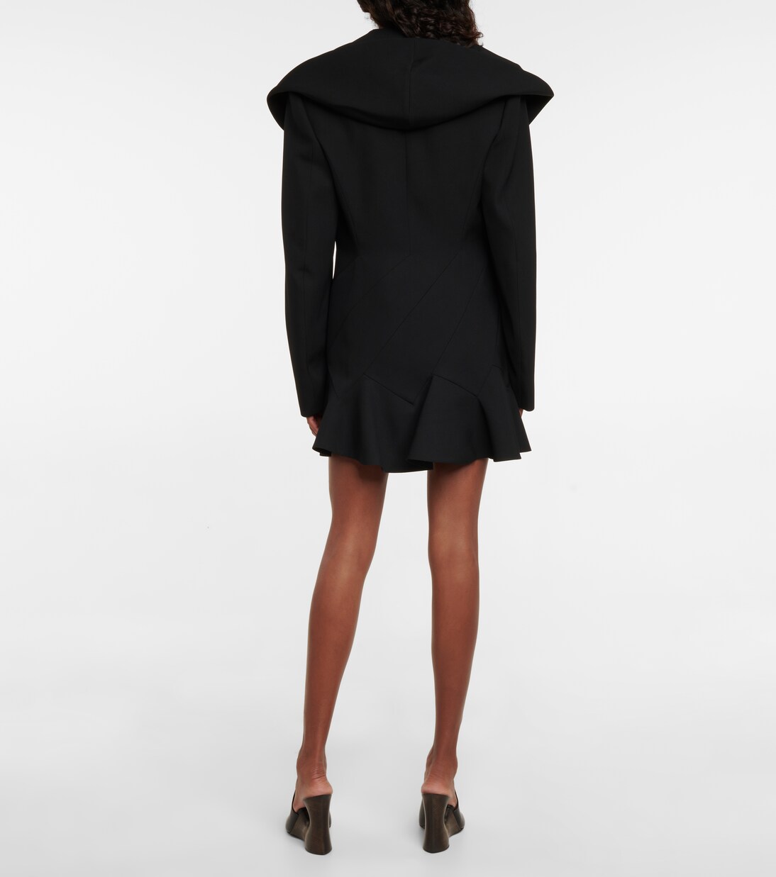 Vestido corto de lana con capucha | Alaïa