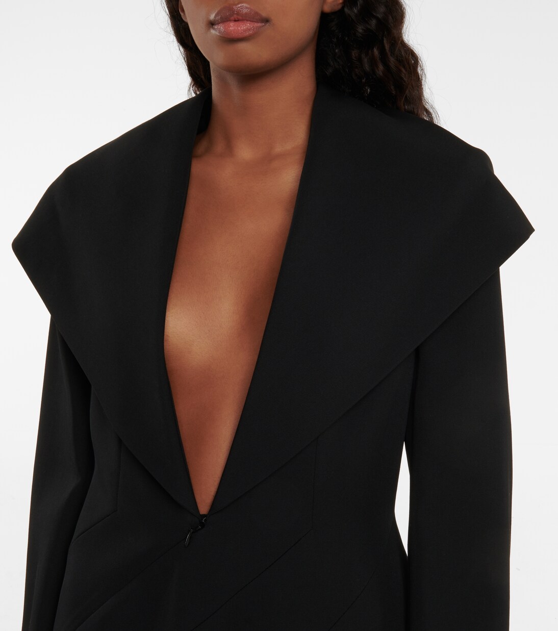 Vestido corto de lana con capucha | Alaïa