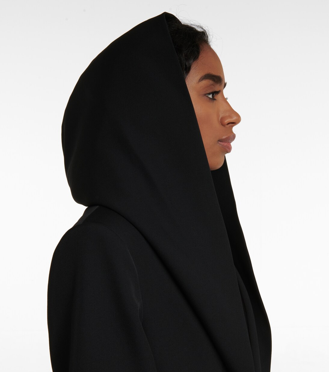 Vestido corto de lana con capucha | Alaïa