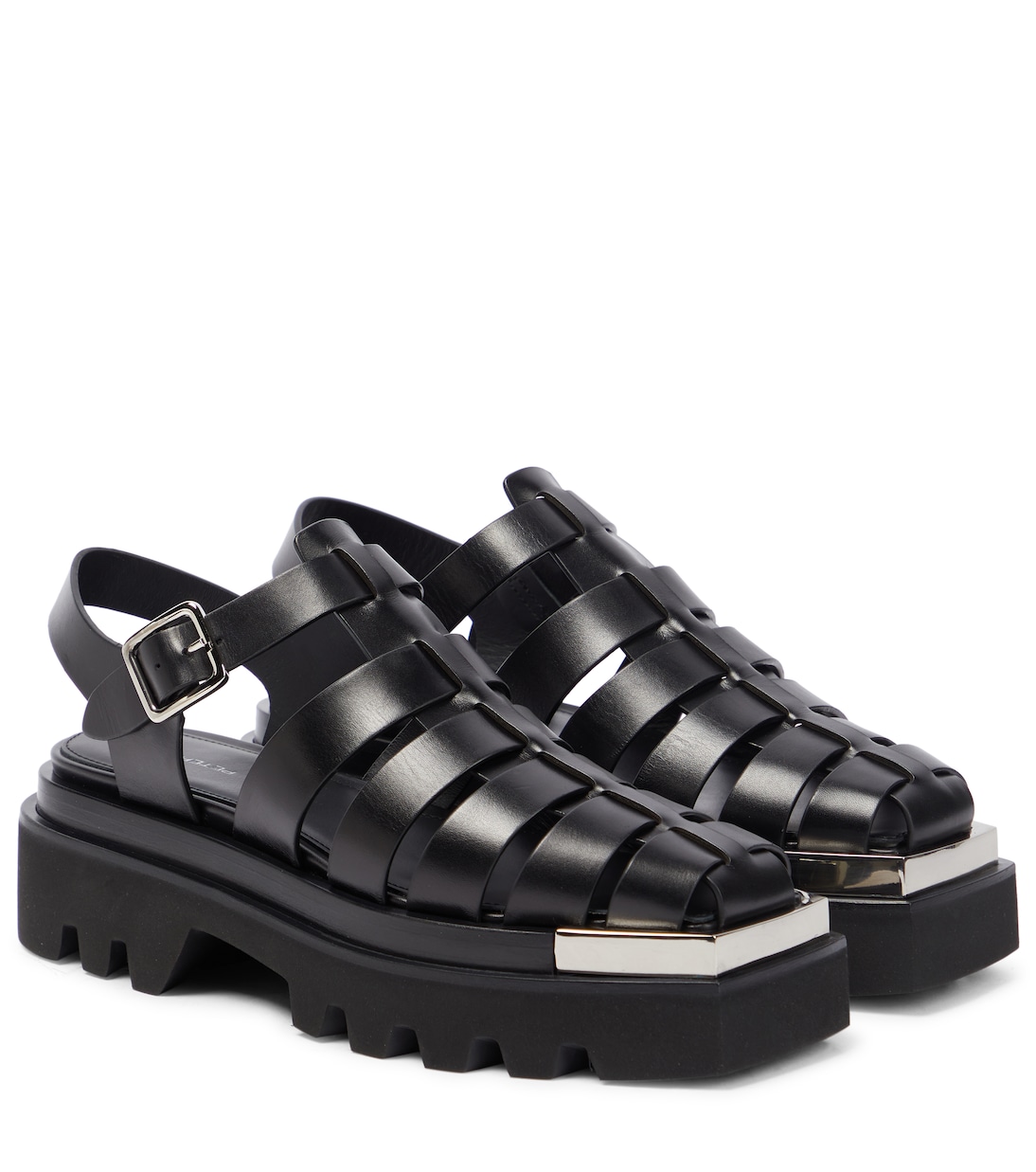 Leather platform sandals | Peter Do