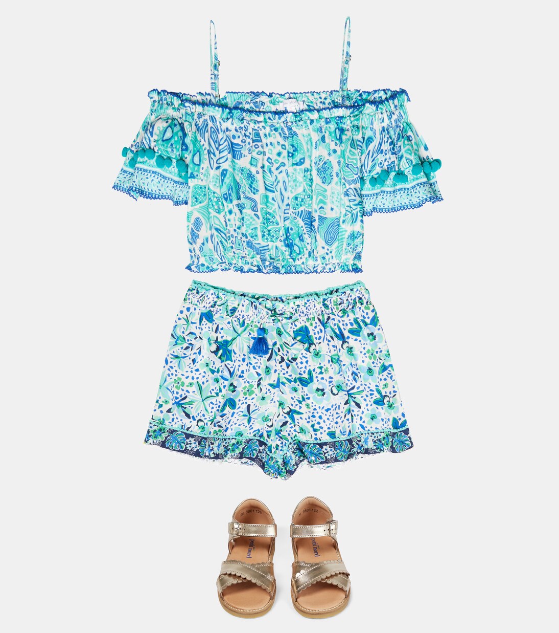 Cindy floral shorts | Poupette St Barth Kids