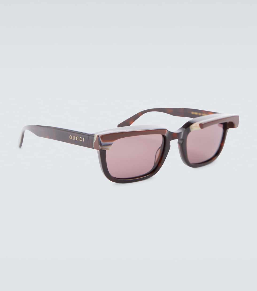 Rectangle-frame acetate sunglasses | Gucci