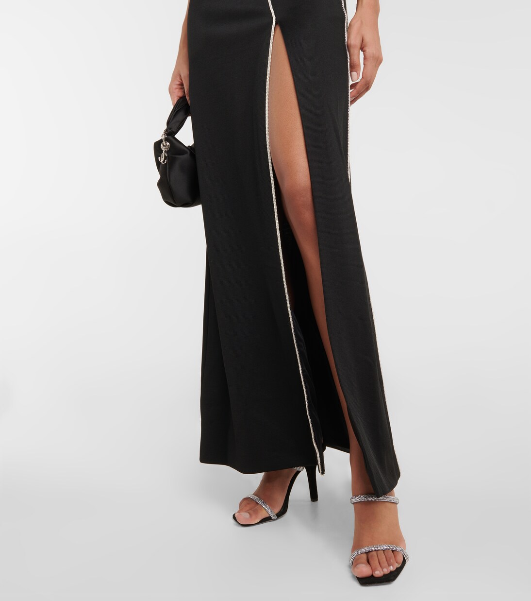 Verzierte Robe aus Jersey | Galvan