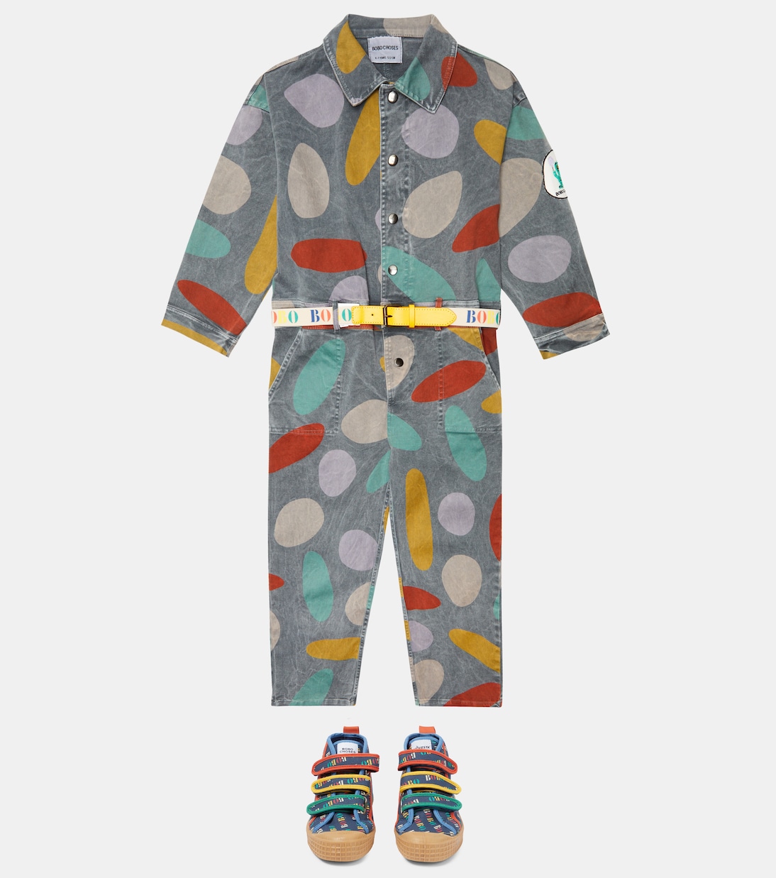 Party Time printed cotton jumpsuit | Bobo Choses