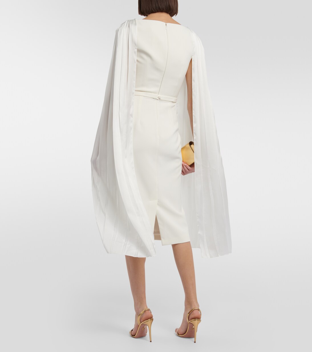 Midikleid Essiah aus Crêpe und Satin | Safiyaa