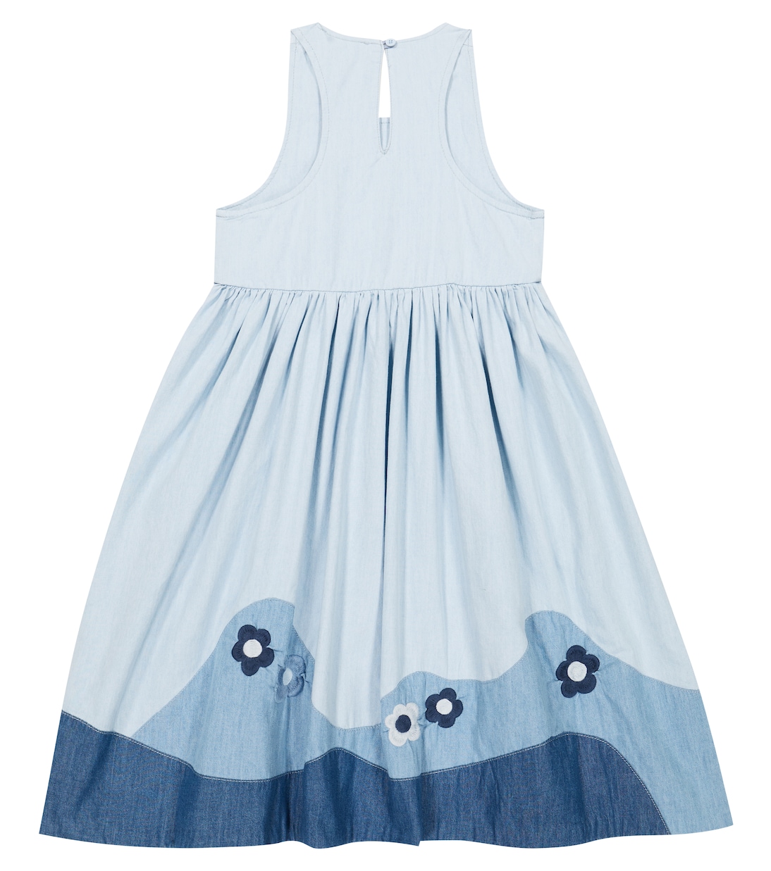 Patchwork cotton chambray dress | Stella McCartney Kids