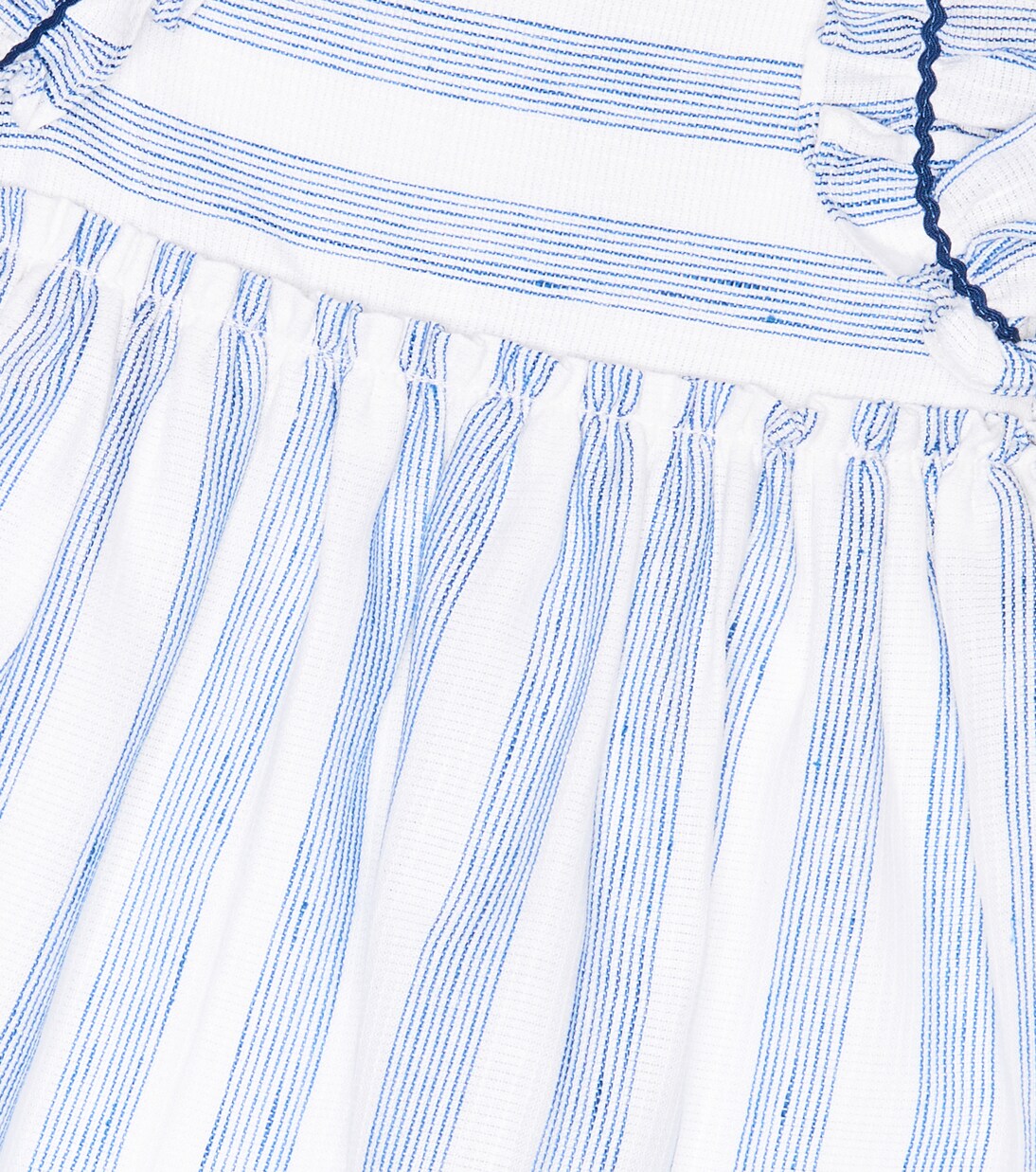 Baby striped cotton and linen dress | Tartine et Chocolat