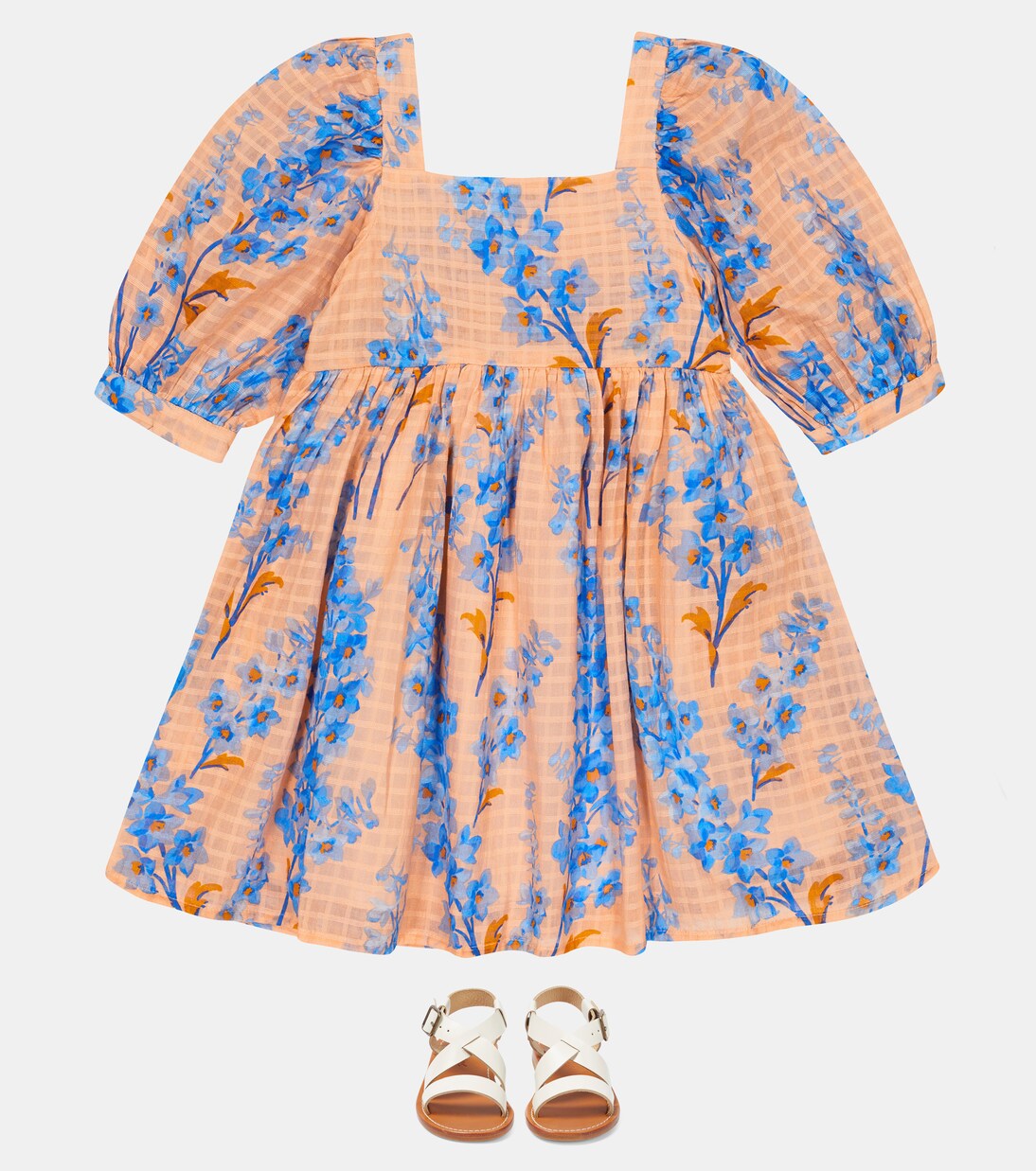 Suzy Delphinium printed cotton dress | Morley
