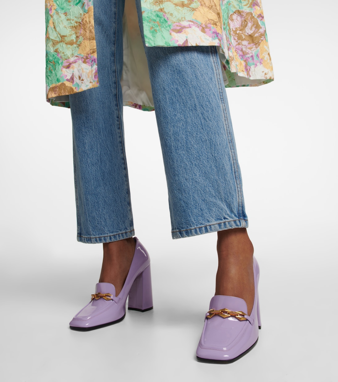 Loafer-Pumps Diamond Tilda 100 aus Lackleder | Jimmy Choo