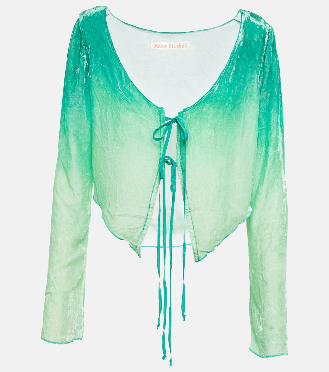 Cropped-Cardigan aus Samt | Acne Studios