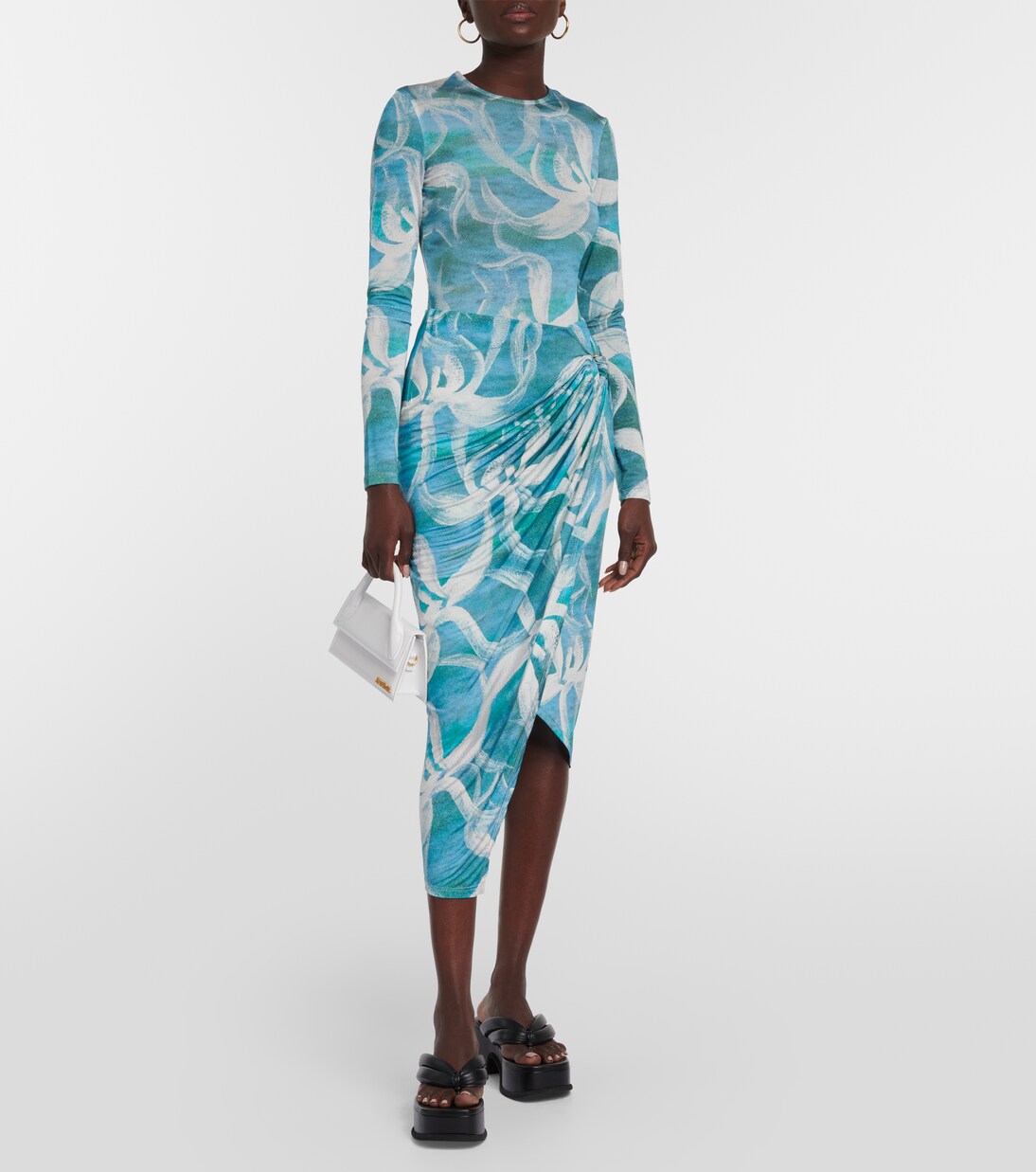 Coastline printed midi skirt | Louisa Ballou