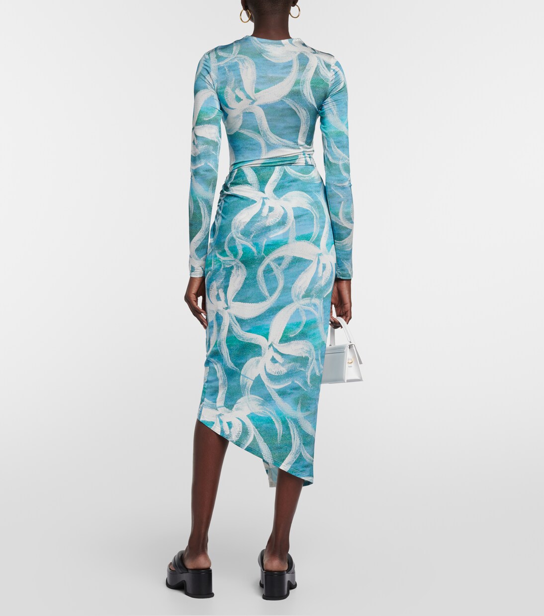 Coastline printed midi skirt | Louisa Ballou