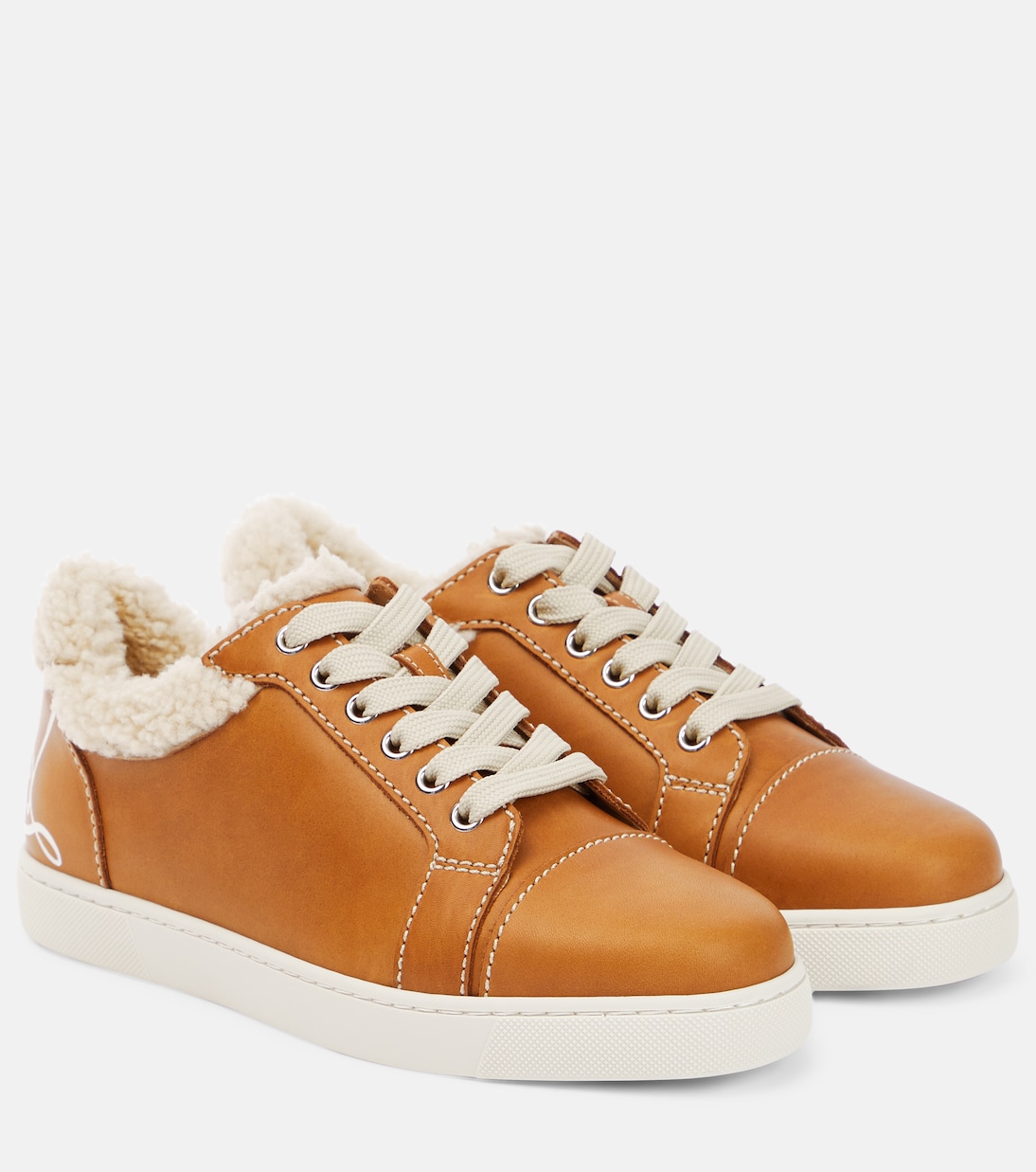 Vierissima shearling-trimmed sneakers | Christian Louboutin