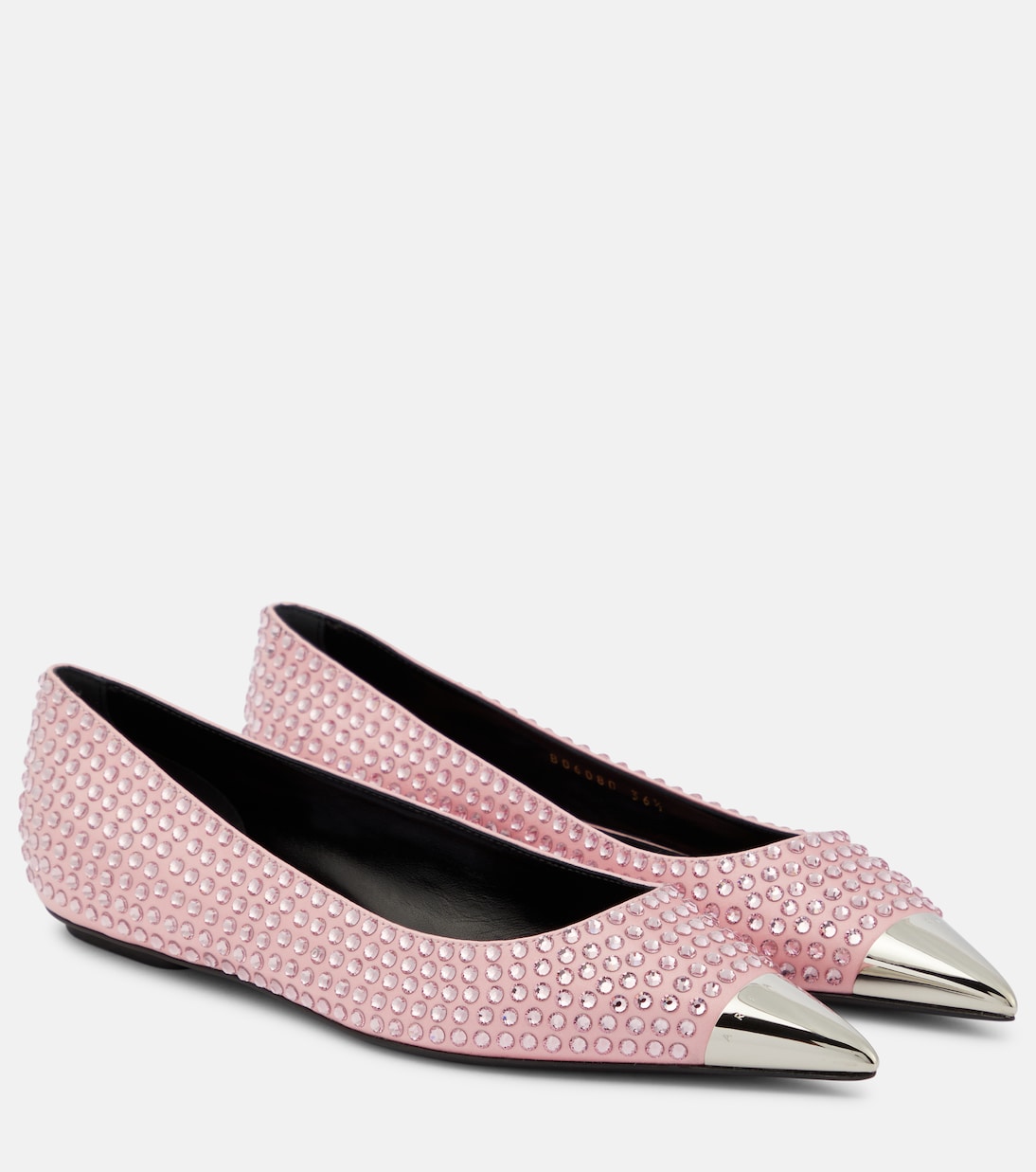 Rhinestone-embellished ballet flats | Area