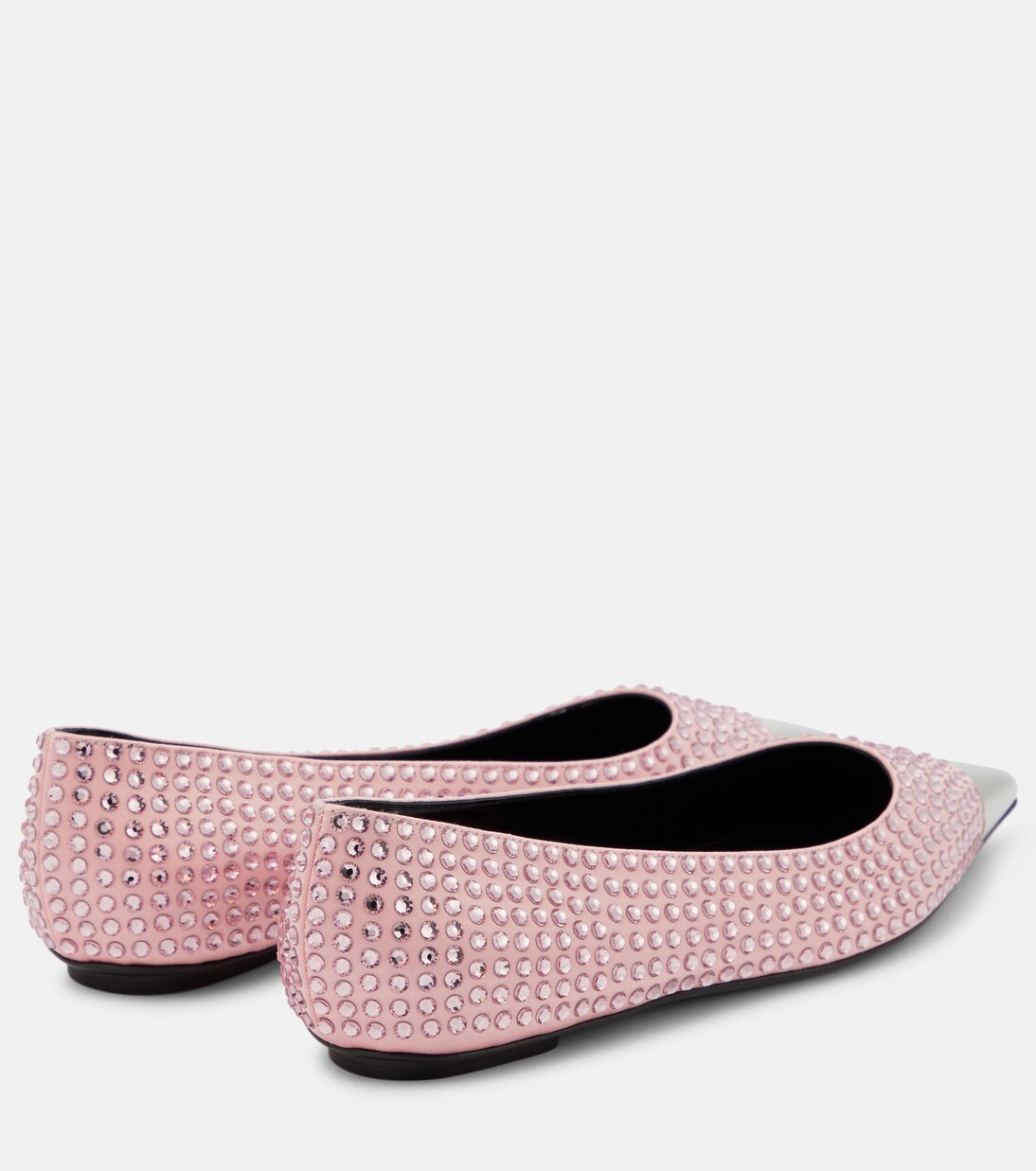 Rhinestone-embellished ballet flats | Area