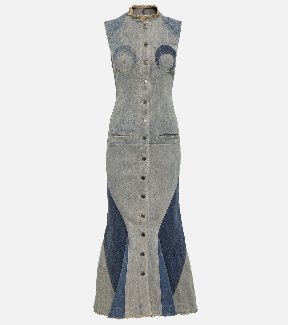 Abito midi All Over Moon di jeans | Marine Serre