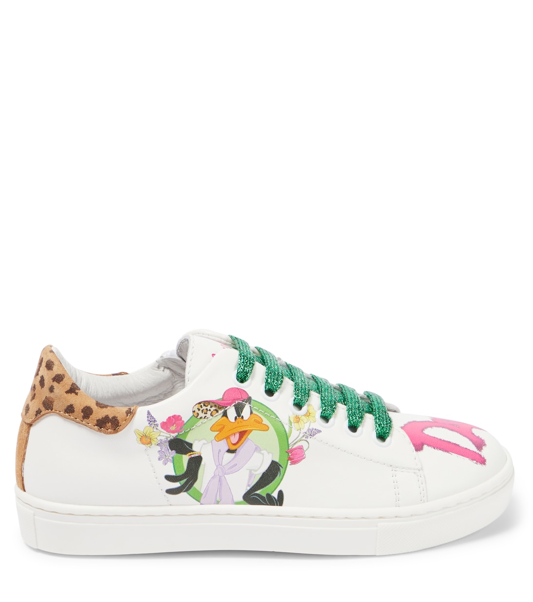 Daffy Duck leather sneakers | Monnalisa