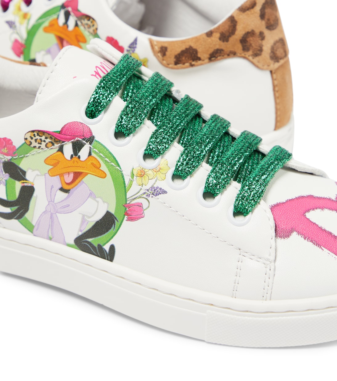 Daffy Duck leather sneakers | Monnalisa