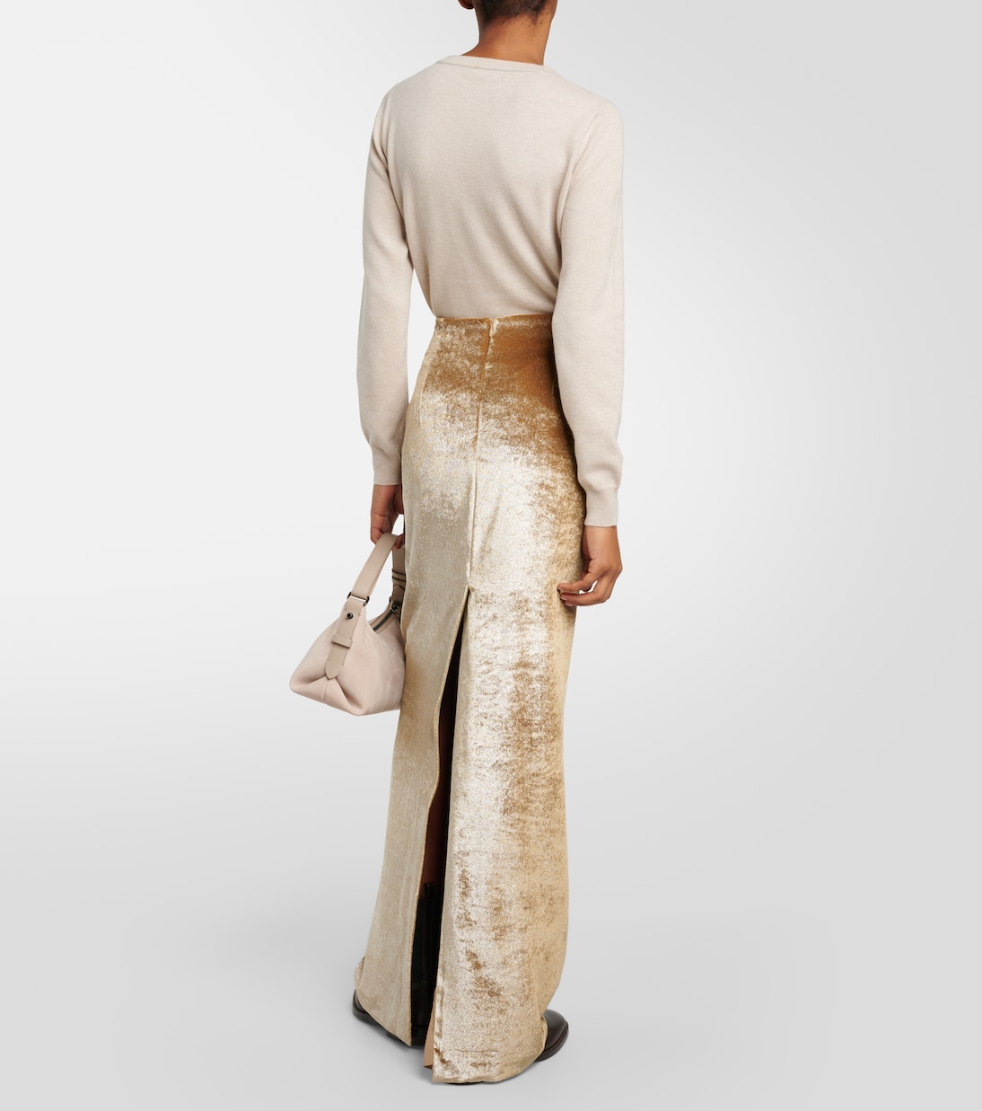 Maxirock aus Samt | Brunello Cucinelli