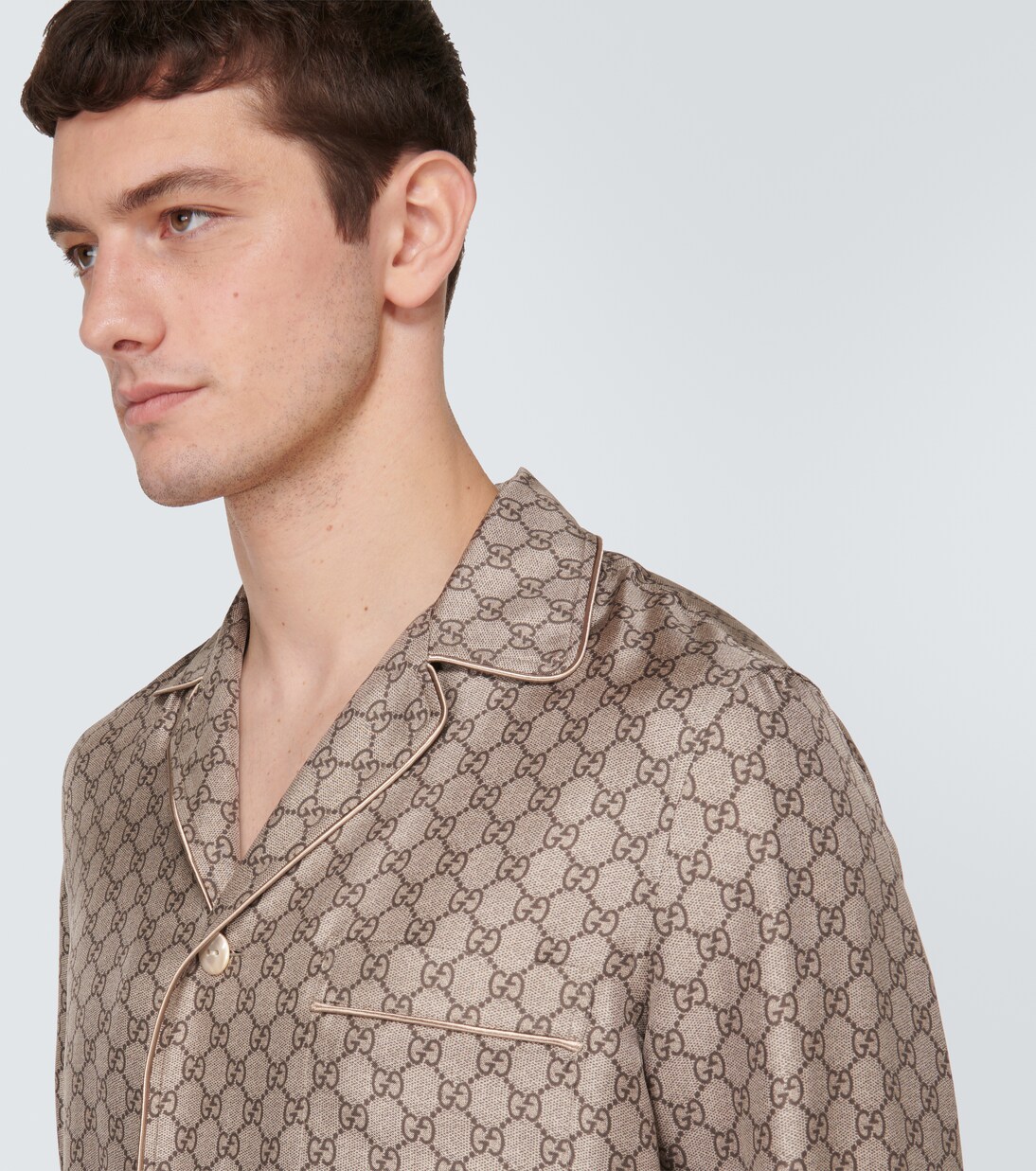 Hemd GG aus Seide | Gucci