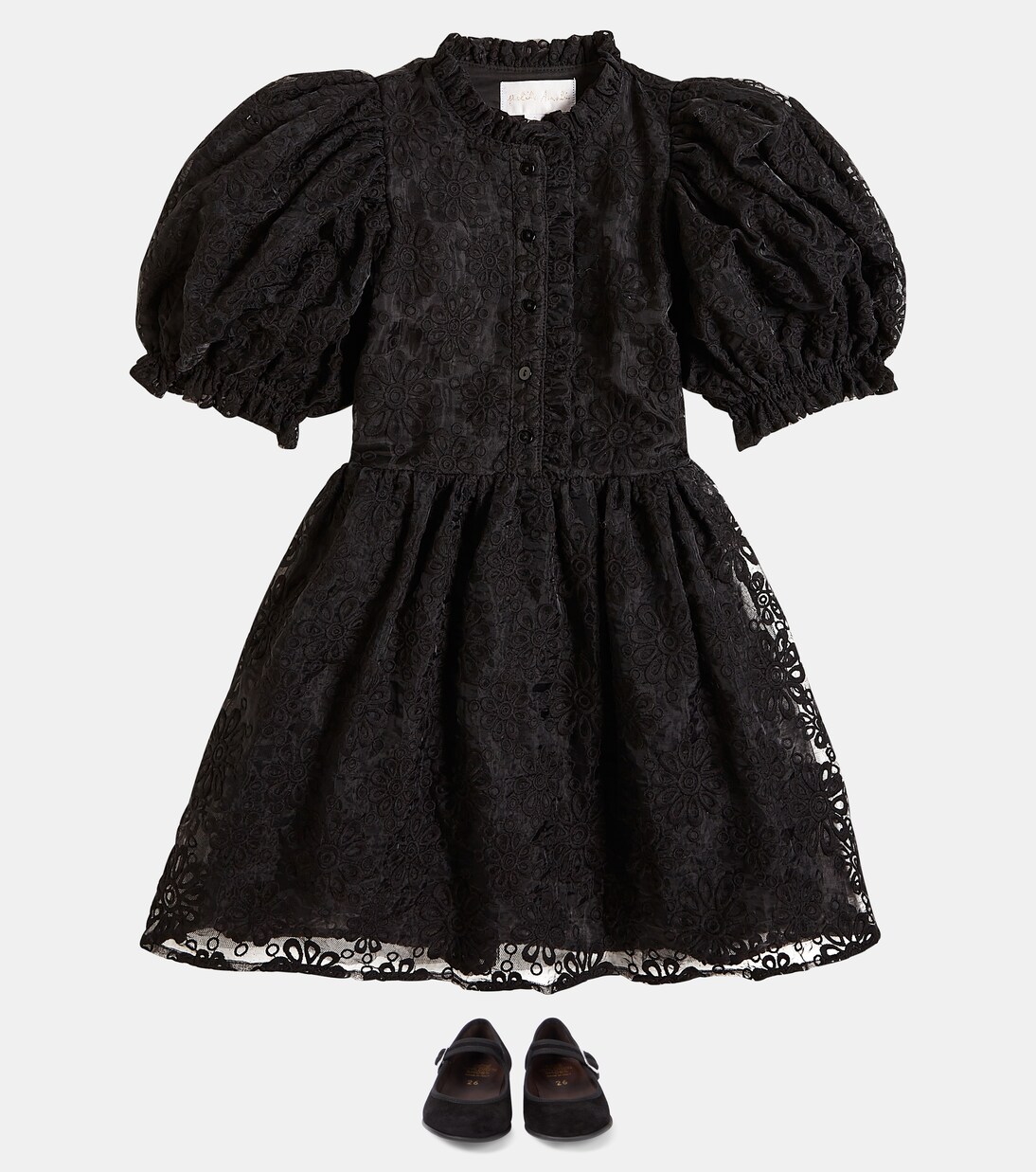 Lace-trimmed cotton-blend dress | Petite Amalie  