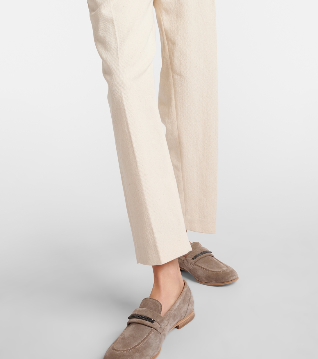 Pantalon droit à taille haute | Brunello Cucinelli