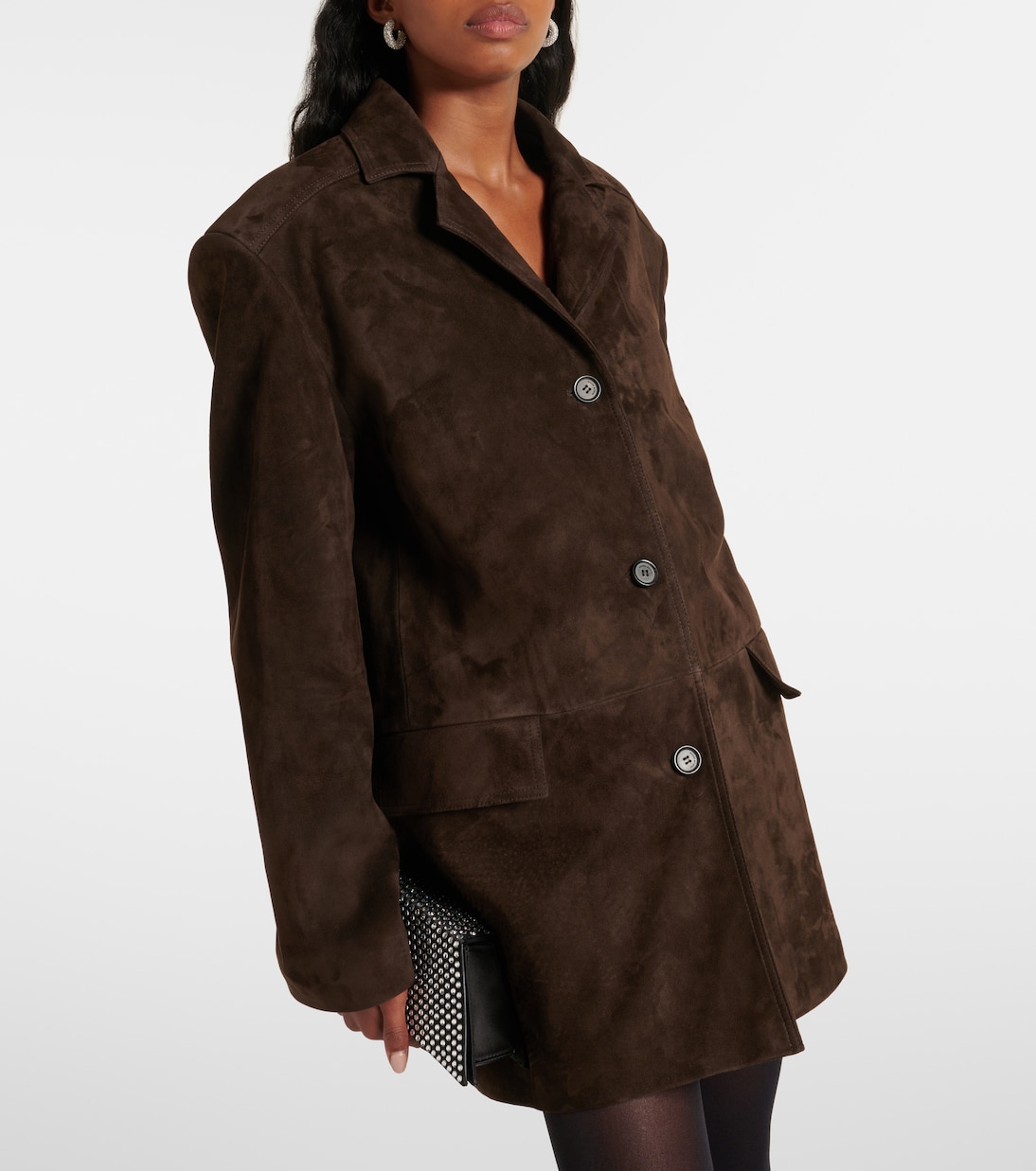 Oversize-Jacke aus Veloursleder | Magda Butrym