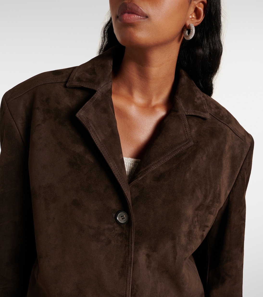 Oversize-Jacke aus Veloursleder | Magda Butrym