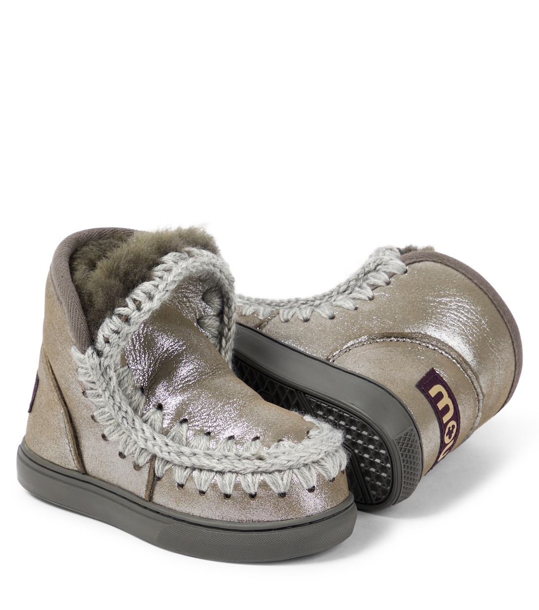 Botines de piel con forro de borrego | Mou Kids