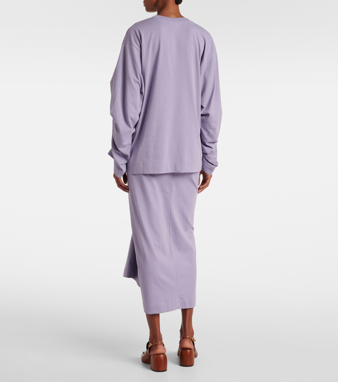Ruched cotton jersey sweatshirt | Dries Van Noten