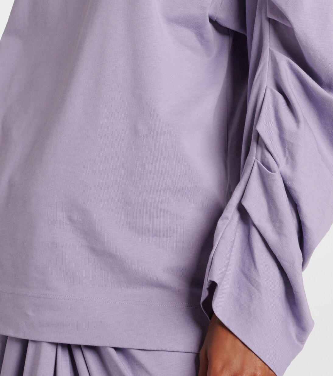 Ruched cotton jersey sweatshirt | Dries Van Noten