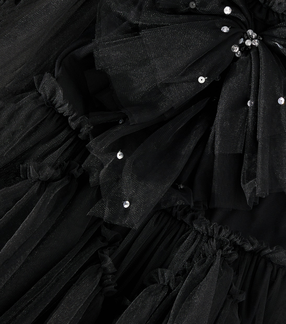 Darkest Night bow-detail tulle dress | Tutu Du Monde
