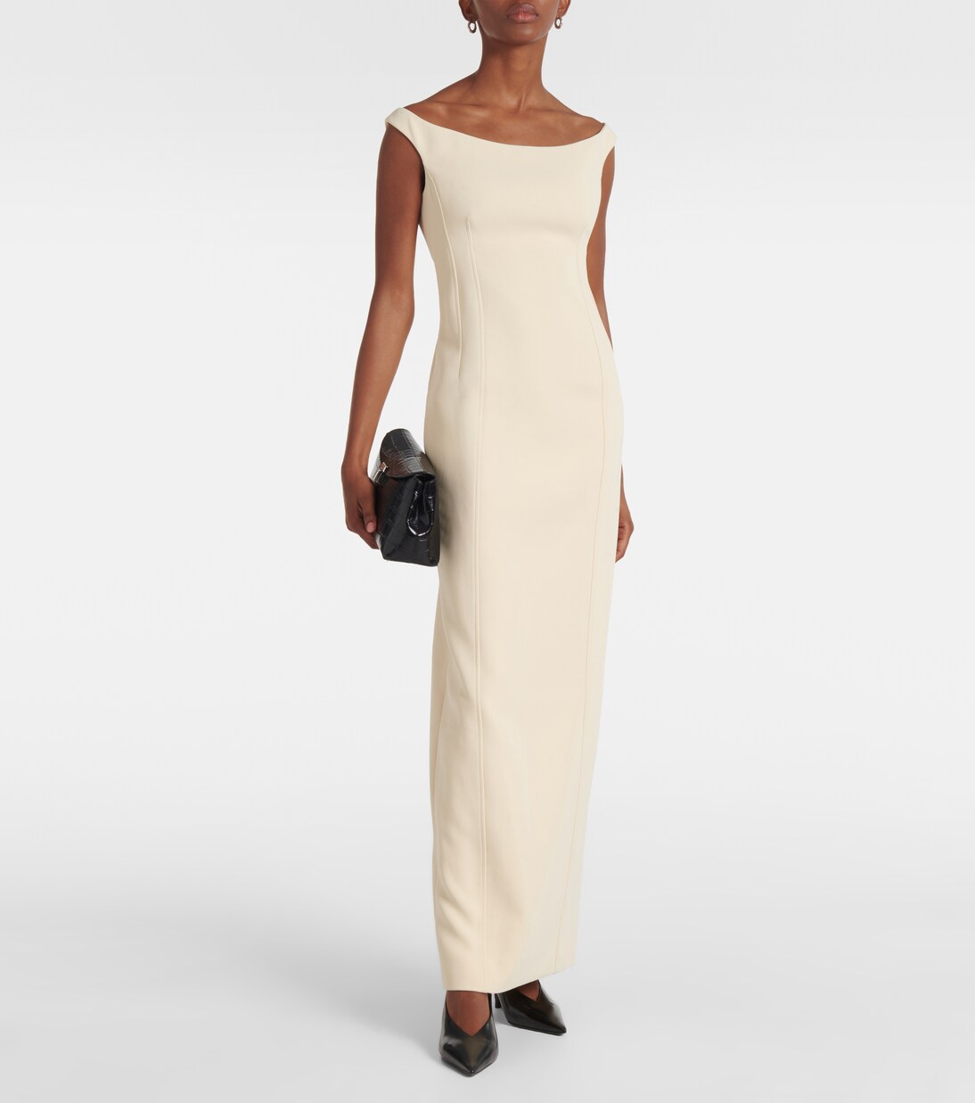 Robe longue à encolure bardot | Toteme