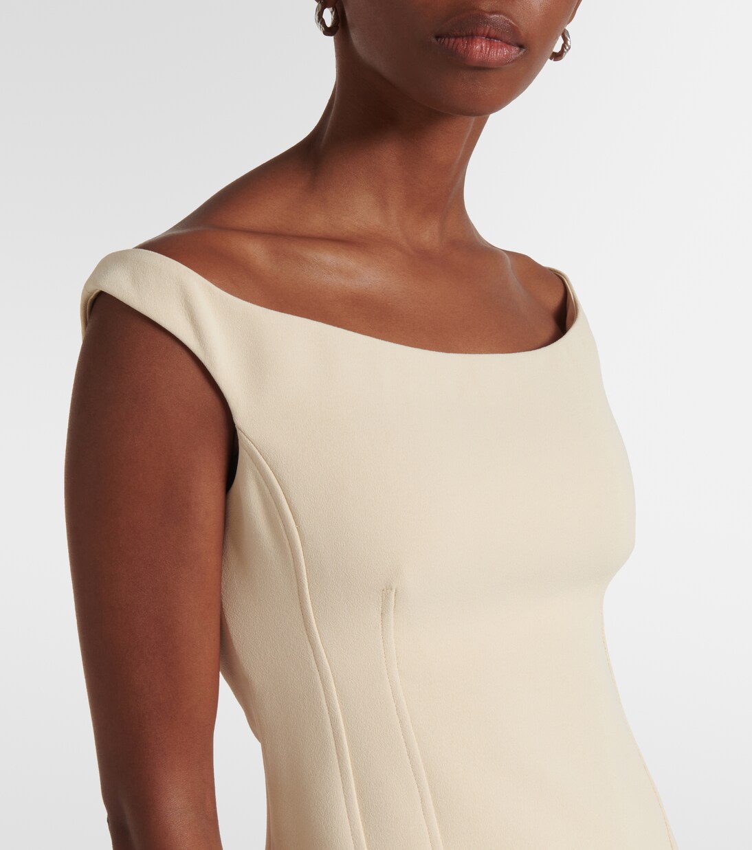 Robe longue à encolure bardot | Toteme