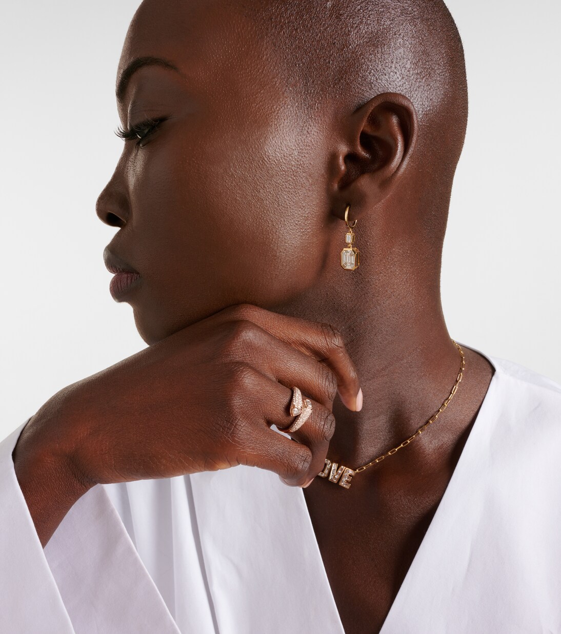 Bague en or rose 18 ct et diamants | Shay Jewelry