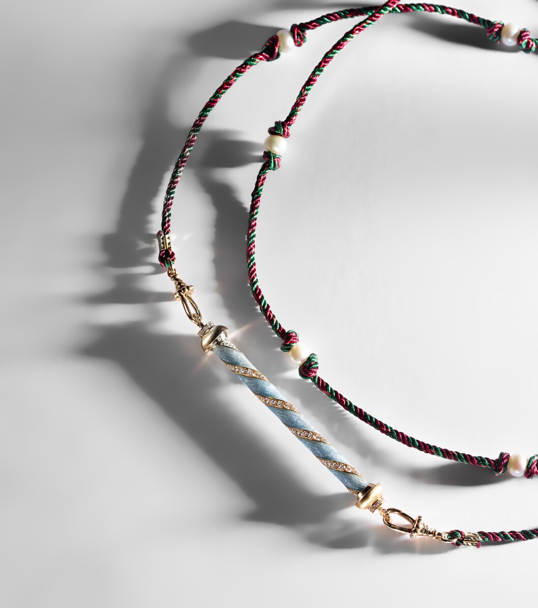 Collana Candy Cane in oro 18kt gold con diamanti | Marie Lichtenberg