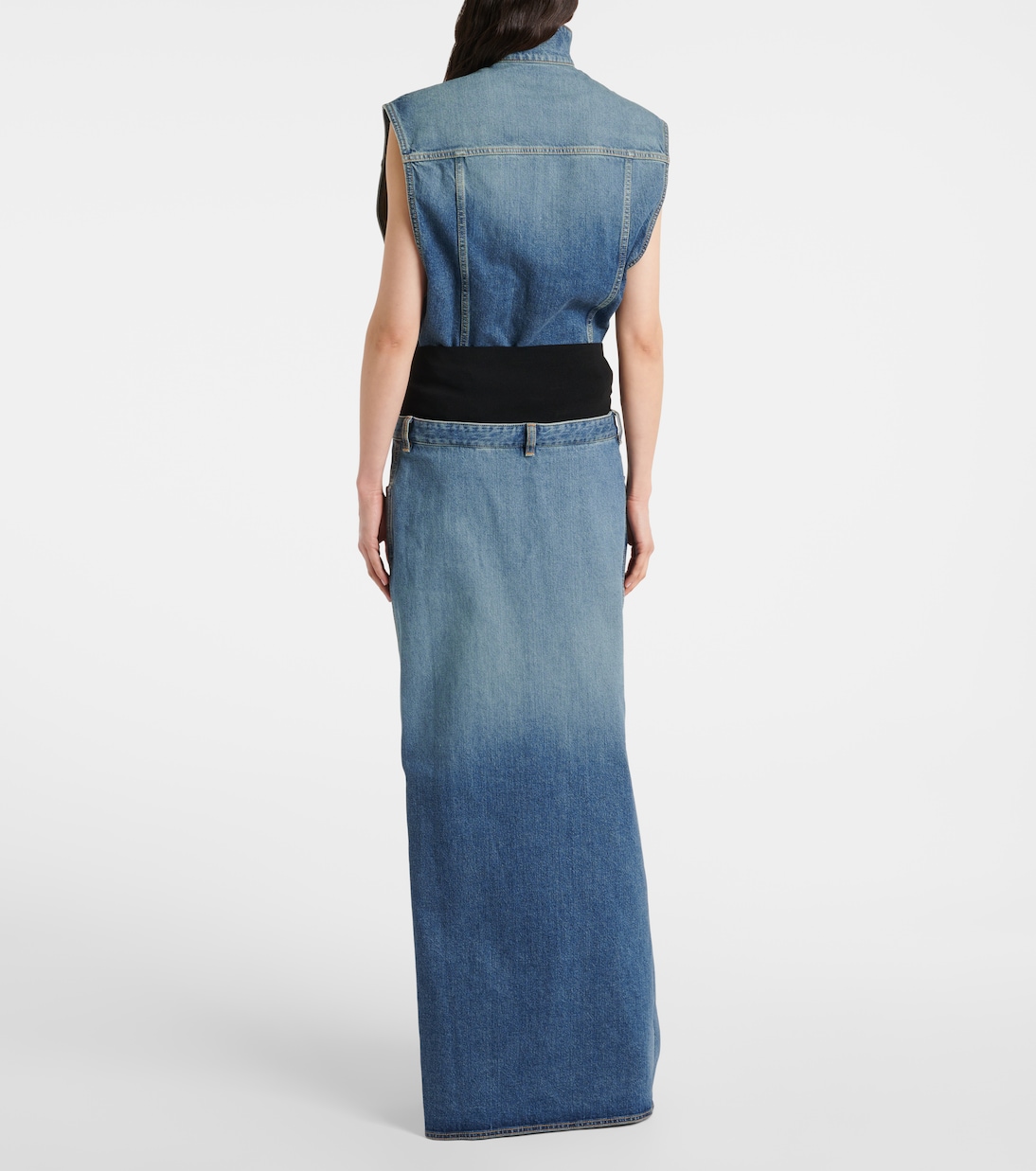 Falda larga de denim | Alaïa