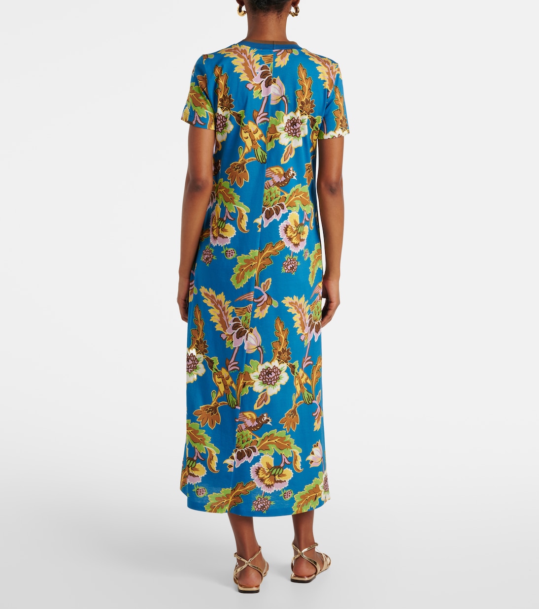 Bedrucktes Maxikleid Swing aus Baumwolle | La DoubleJ