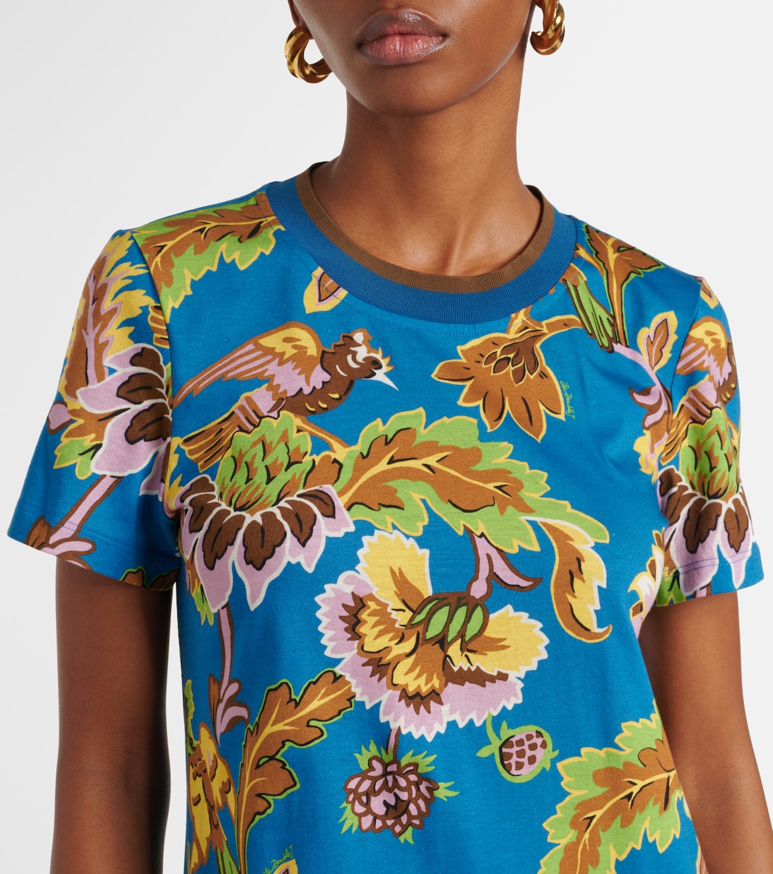 Bedrucktes Maxikleid Swing aus Baumwolle | La DoubleJ